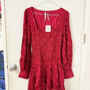 Free People Floral Mini Dress NWT